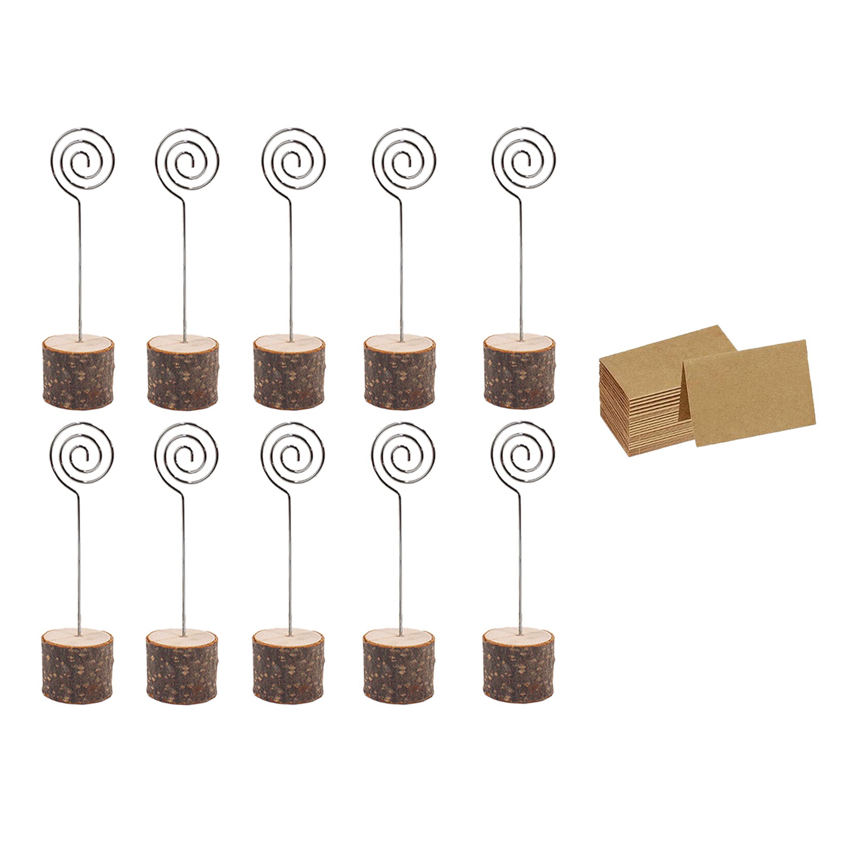 Document Holder Stand - 30Pc Wood Place Card Holders with