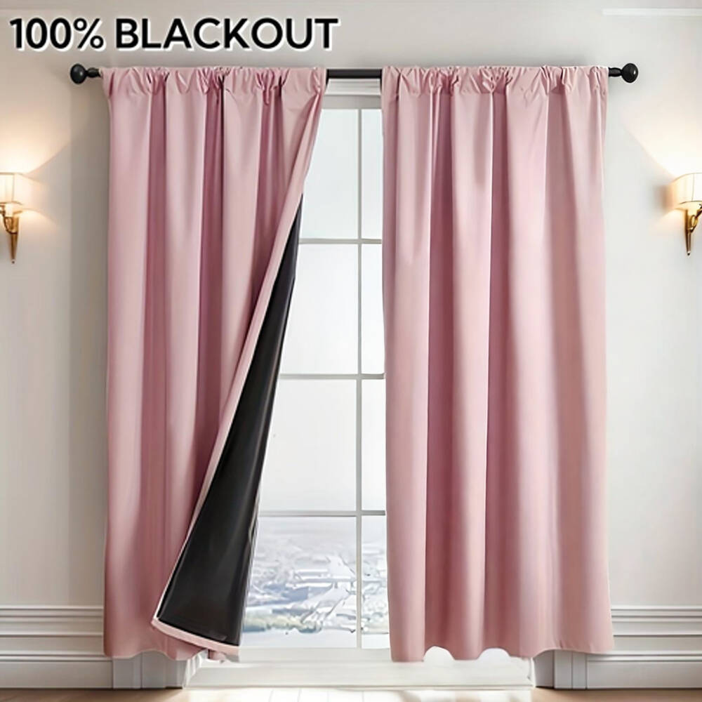 Home Office Inspiration - 1pc 100% Blackout Curtain with Black