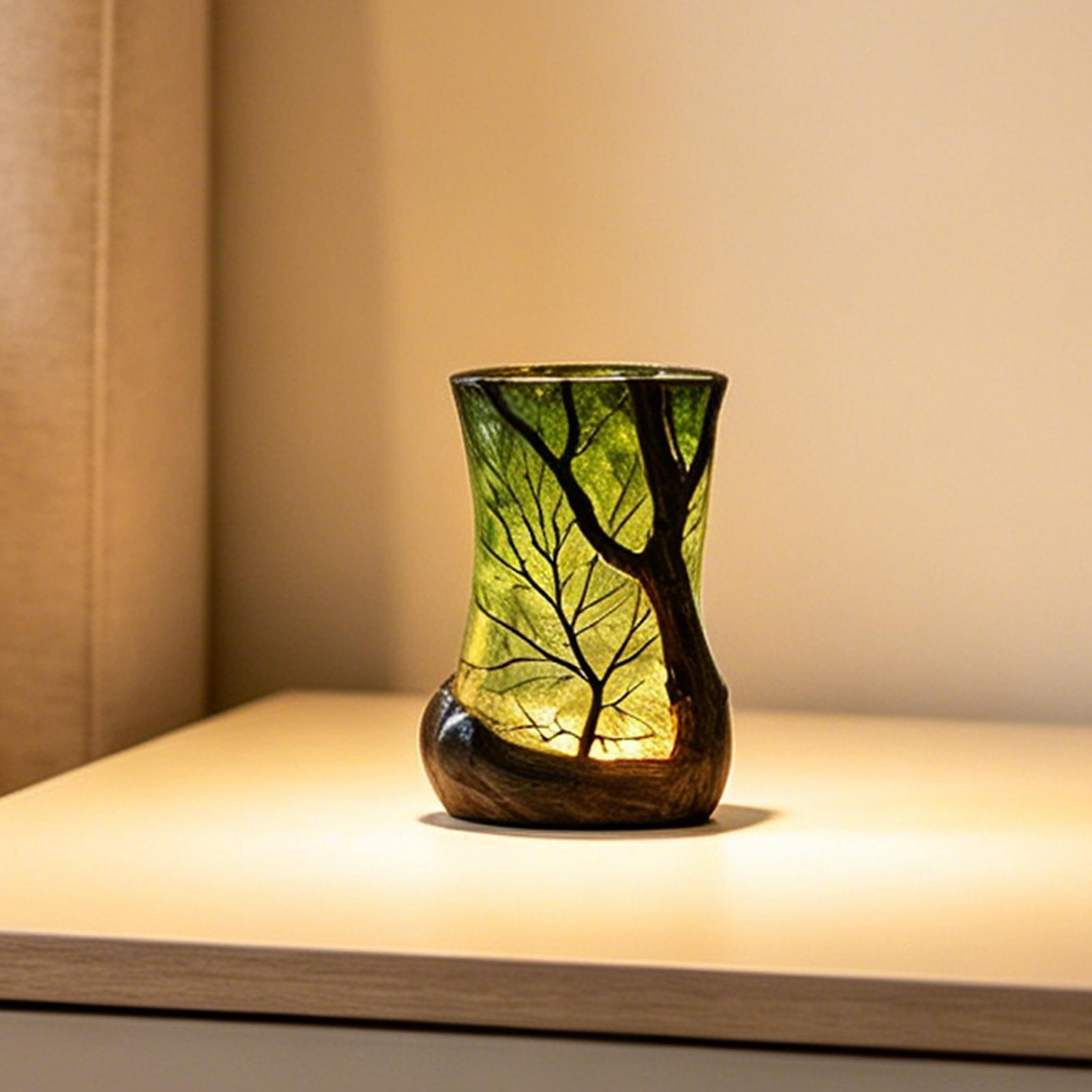 Home Office Inspiration - Bedside Table Lamp Forest Nightlight Decorative