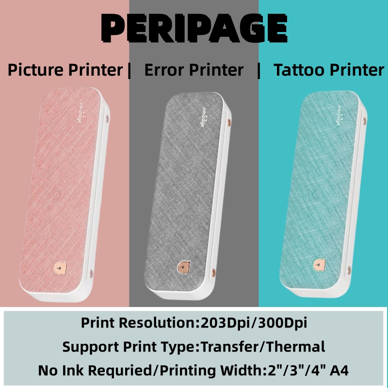 Laser Printer Home - Peripage Portable A4 Printer Tattoo printer