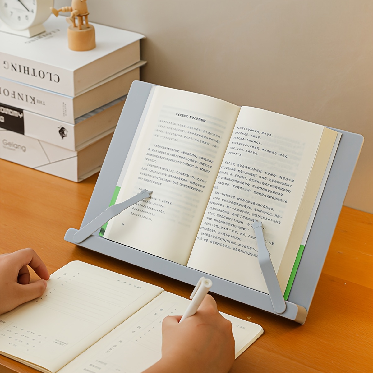 Document Holder Stand - 6-Level Adjustable Foldable Book Stand, Portable