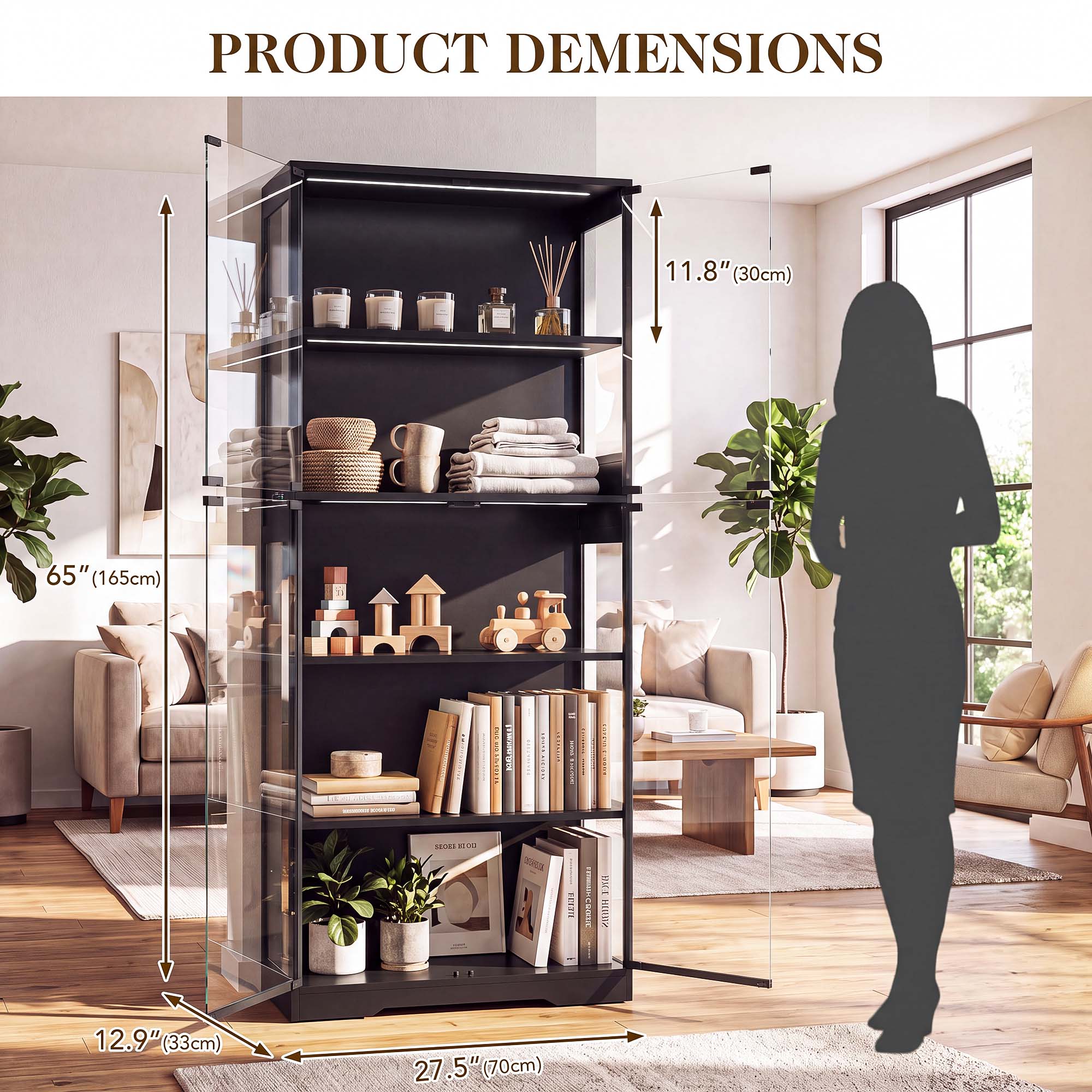TCGBKAF 5‑Tier Display Cabinet - Home Office Inspiration recension och pris
