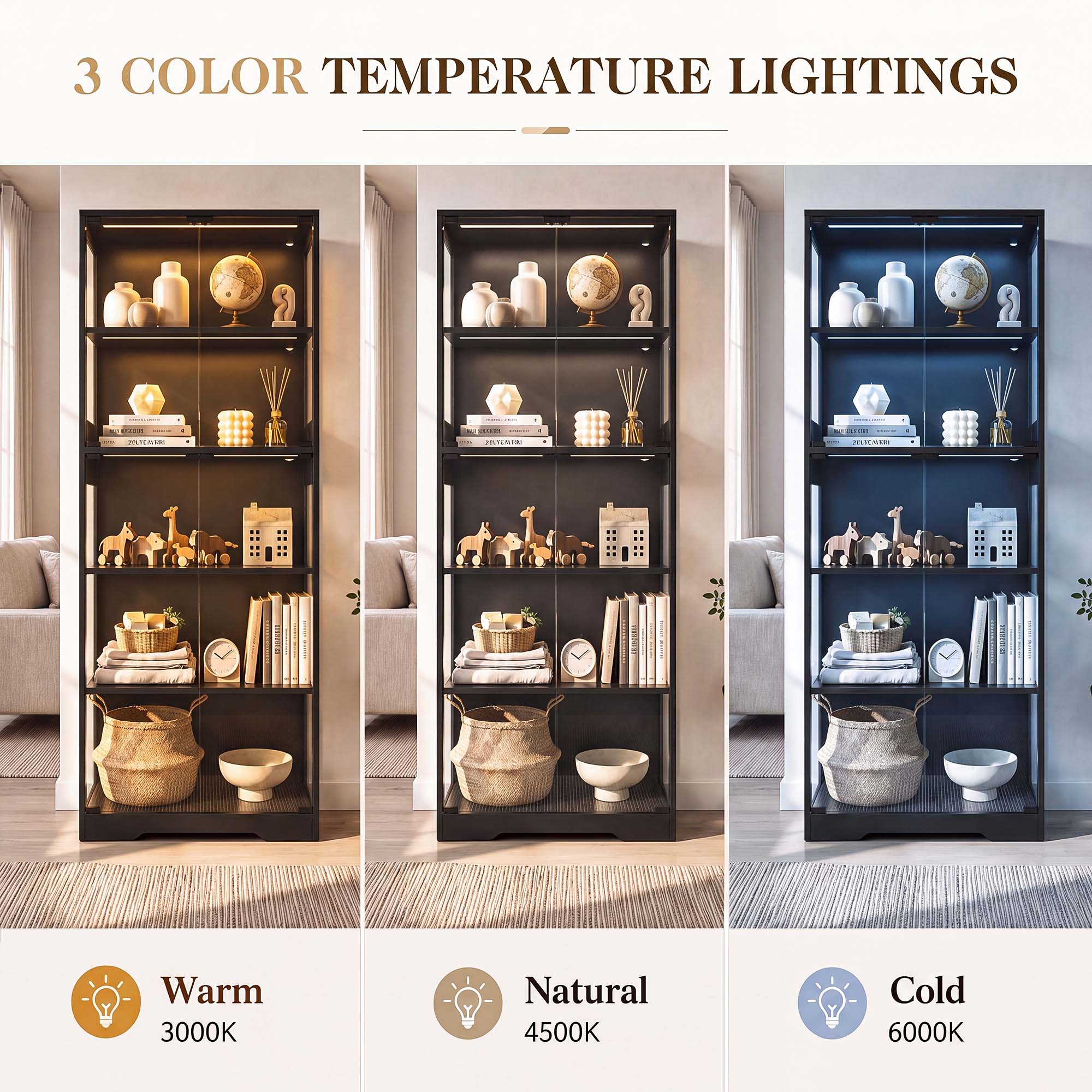 TCGBKAF 5‑Tier Display Cabinet - Home Office Inspiration recension och pris