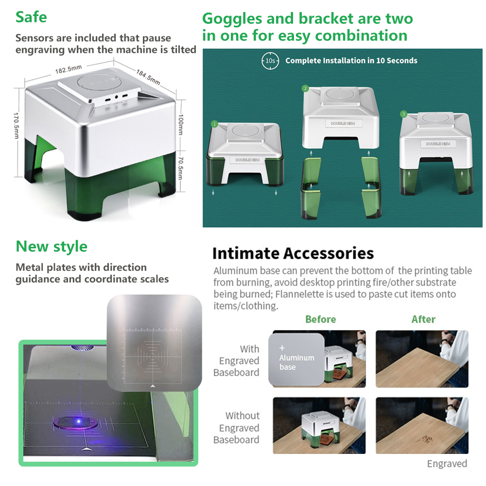 3W Mini Laser Engraver Portabl - Laser Printer Home recension och pris