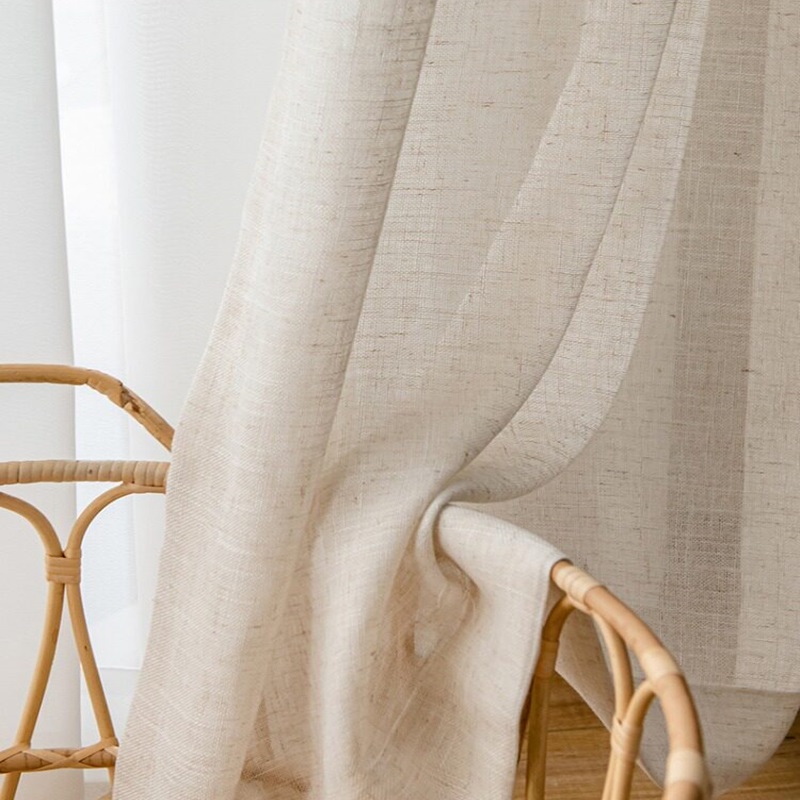 Japanese light beige cotton li - Home Office Yoga Room recension och pris