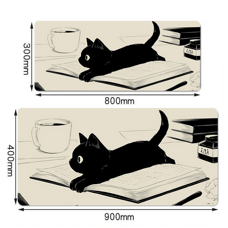 Black Ink Cat Anime Mouspad XL - Mousepad Xl Extended recension och pris