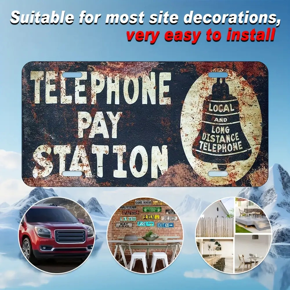 Tin Sign - Telephone Pay Stati - Home Office Pay recension och pris