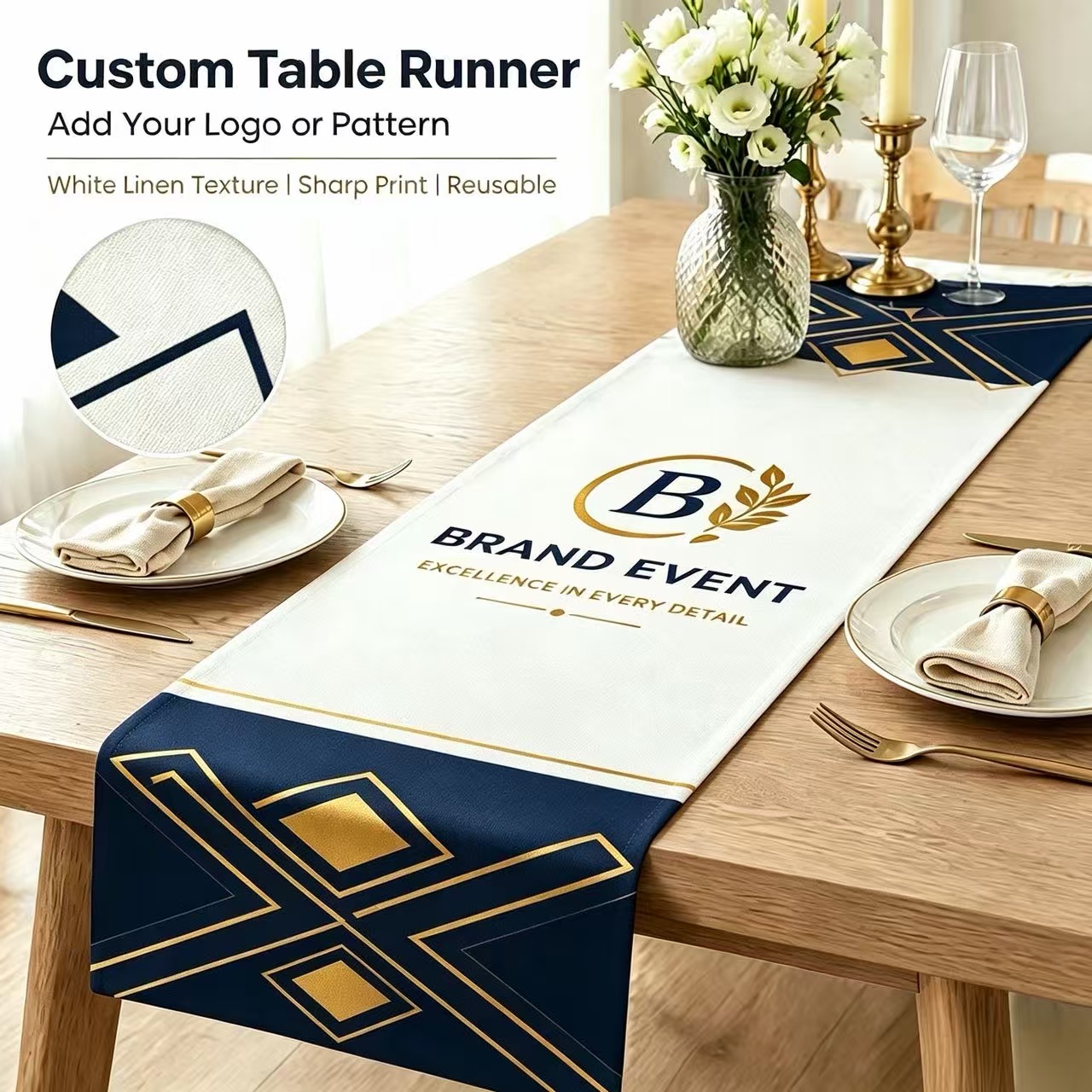 Custom Table Runner Personaliz - Home Office Logo recension och pris