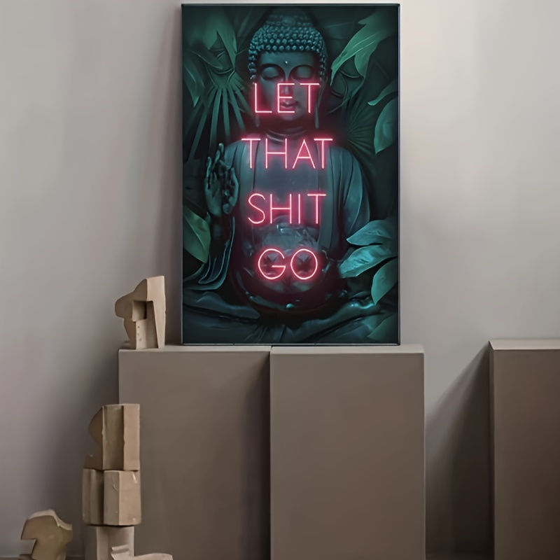 Let That Shit Go Poster Print  - Home Office Yoga Room recension och pris