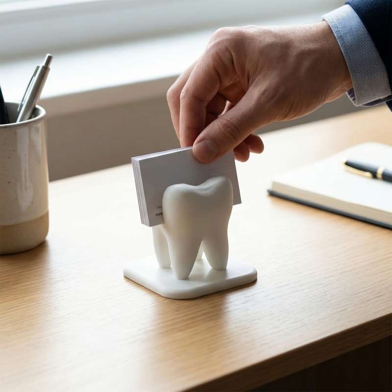 3D Printed Tooth Shaped Busine - Document Holder Stand recension och pris