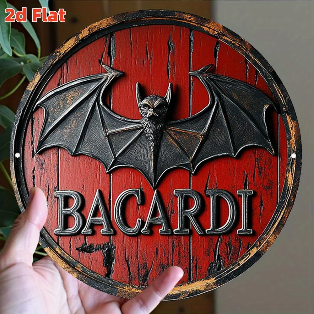 Tin Sign - Bacardi Bat Logo Me - Home Office Logo recension och pris
