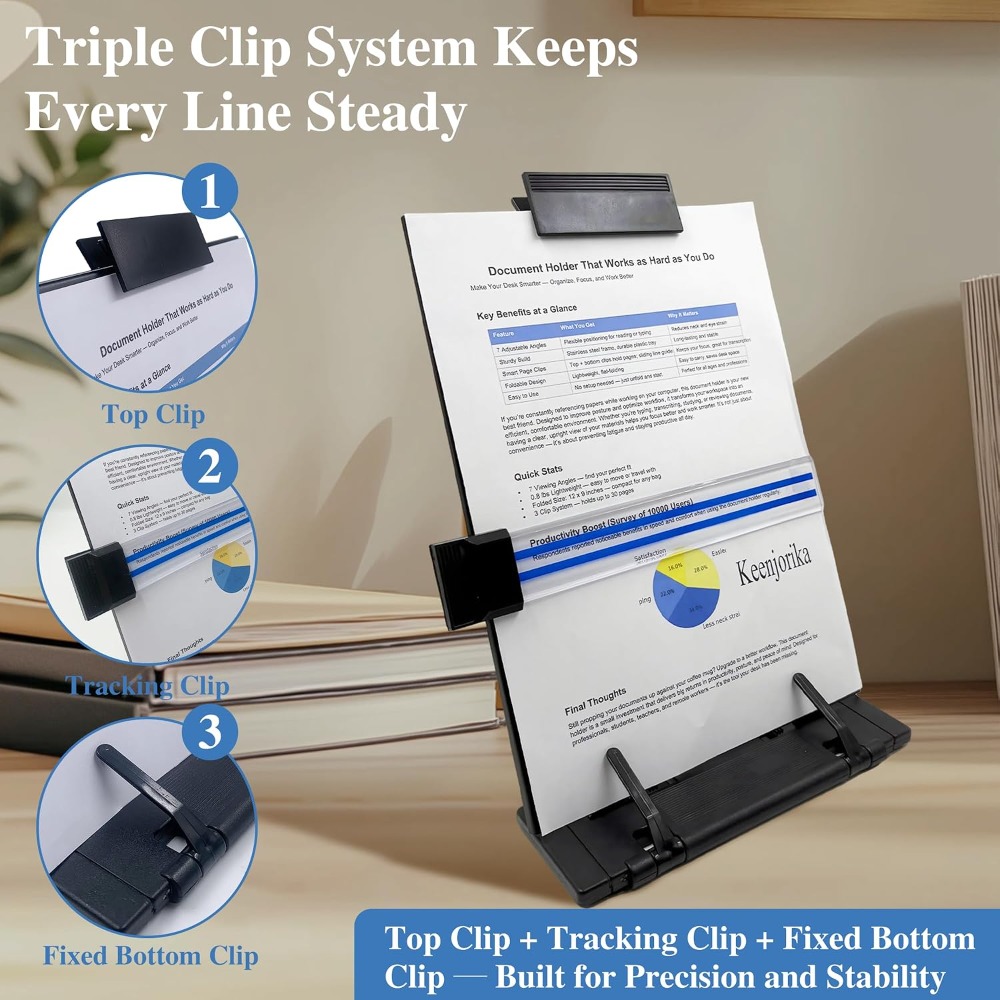 Adjustable 7-Position Desktop  - Document Holder Stand recension och pris